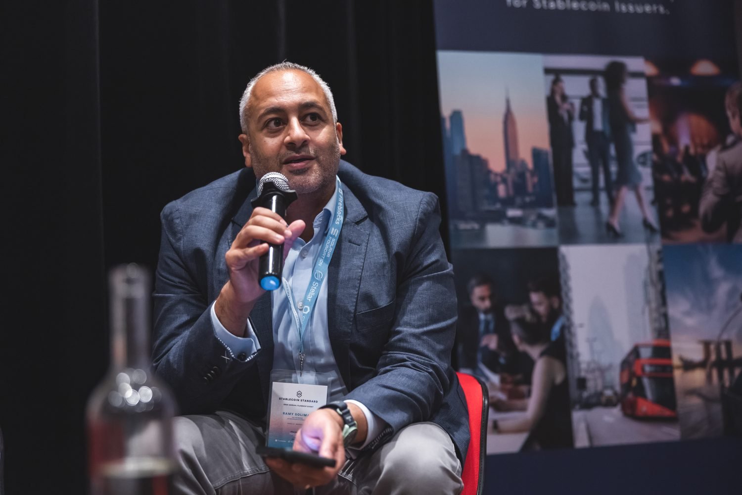 Ramy Soliman speaking on a panel